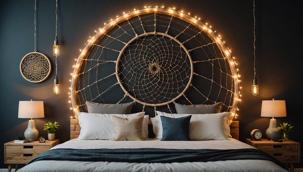 Éveillez vos nuits avec l'attrape rêve géant tête de lit